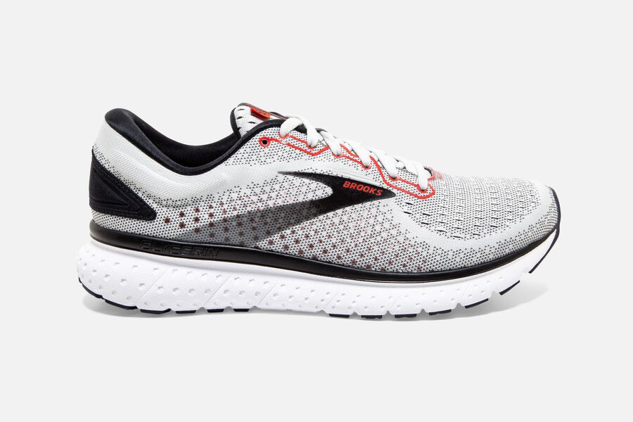 Brooks Glycerin 18 Road Loopschoenen Heren - Wit/Zwart - 683710CKM